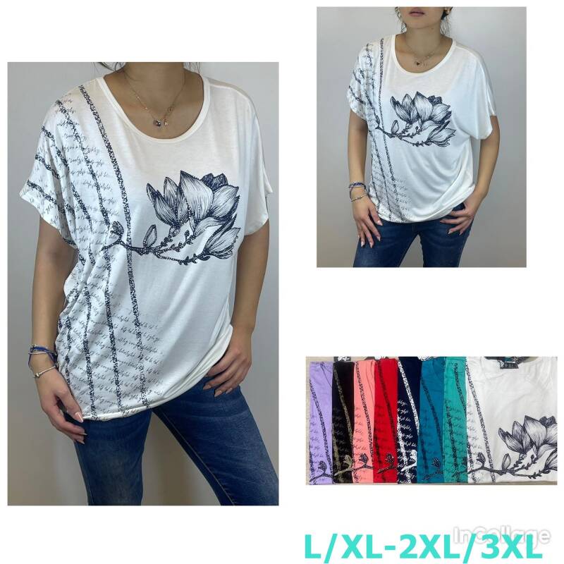 Bluzki damskie Roz L/XL-2XL/3XL, Mix Kolor Paczka 12 szt